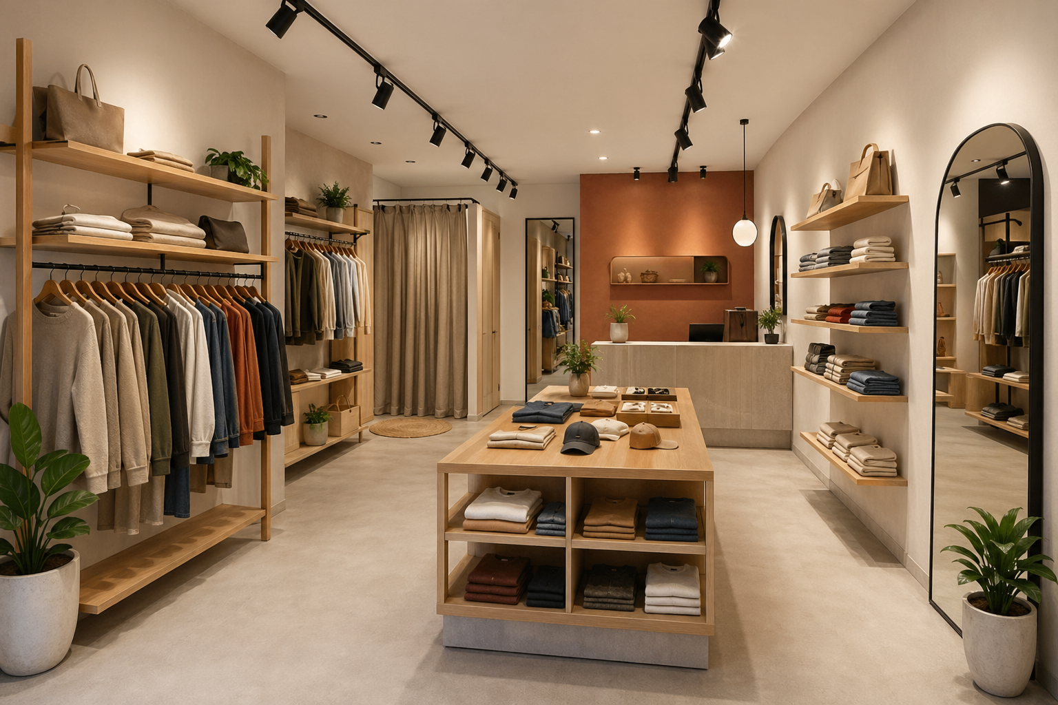 Boutique retail store 3D view